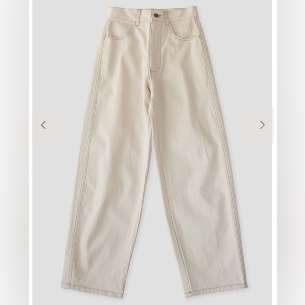 Micaela Greg Panel Jean - Cream - Size Medium